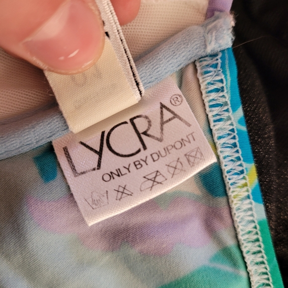 Pain De Sucre Floral Leaf Retro Colors Bikini Bra Top - 34b - Picture 4 of 6